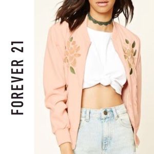 Embroidered Blush Bomber Jacket 🌼🌸